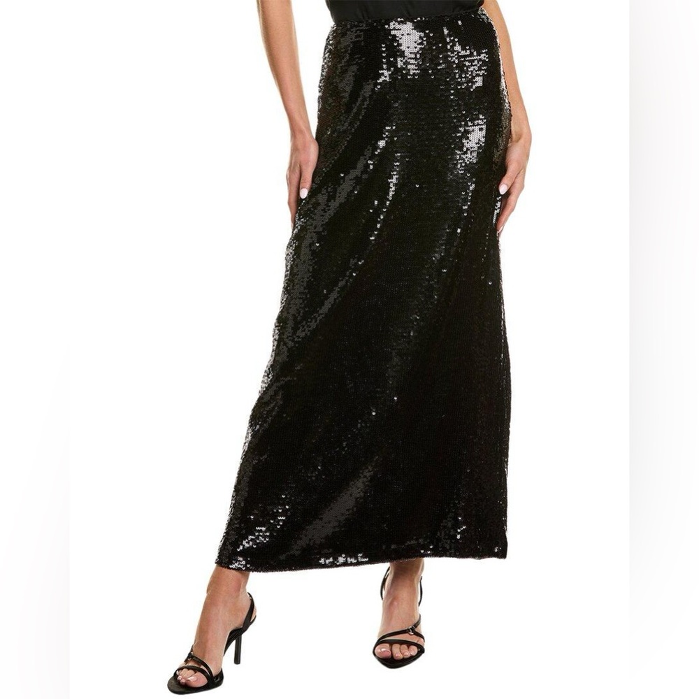 WeWoreWhat New Years Eve Straight Sequin Skirt in Black